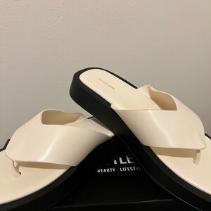 PrettyLittleThing Cream Sandals